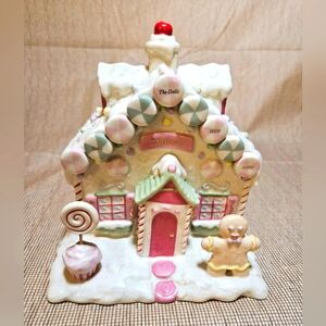Lenox Gingerbread Memories House Christmas Decor Pastal Pink Green Gold
